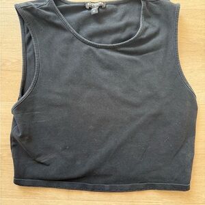 Express Sleeveless Black Cropped Tank Top